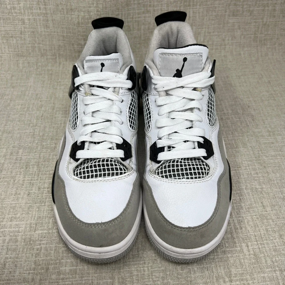 Nike Air‎ Jordan 4 Retro Military Black DH6927-111 Men US 8 White Gray Sneaker